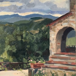 Umbria Painting Italy Oil Painting on Canvas Umbrian Landscape Original Art Todi Original Painting Arte