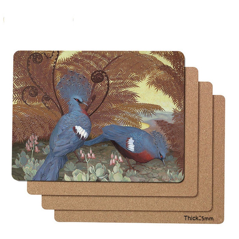 Desk Mat Customized Mats Personalized Gift Wooden Printable Placemats Floral Mats B015 Coaster Set Decorative Painting Ding Mat
