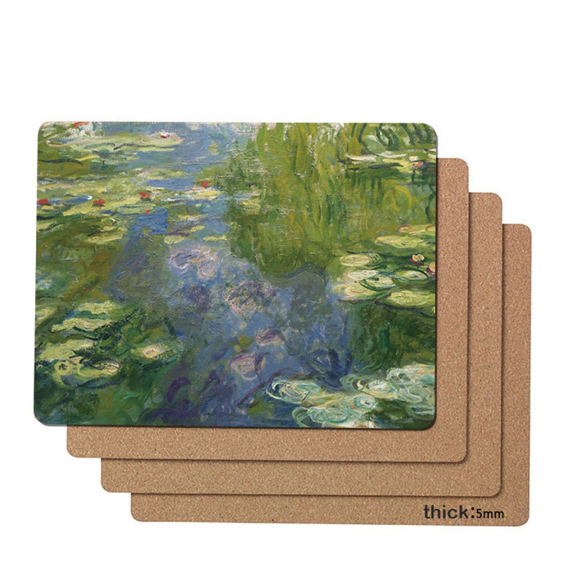 Wooden Painting Placemat Desk Mat Ding Mat Floral Etsy