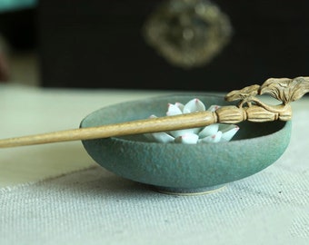 Hair stick  Hair fork  Verawood hairpin  Handmade Carving hairpin  Chinese style hairpin  Wedding/Birthday/New year gift --Flower -- H004