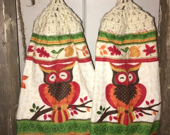 Owl Fall Tea Towels