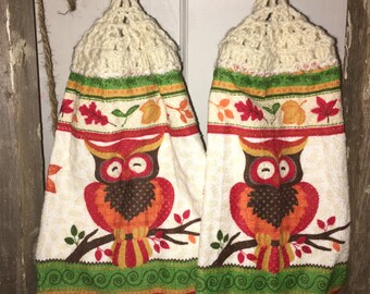 Owl Fall Tea Towels