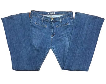 VINTAGE HUDSON 90s Signature Bootcut Jeans Medium Wash Denim Blue Size 29