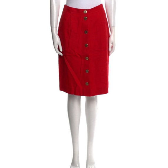 OLD CELINE PLEETS SKIRT Macadam 42 RED