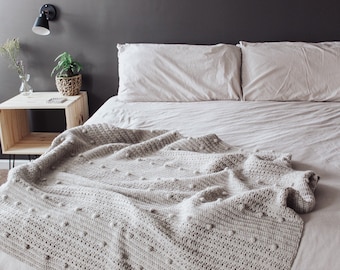 The Pebble Crochet Blanket Pattern // Crochet Blanket Pattern // Modern crochet blanket // Scandinavian Style Crochet Pattern // Beginner