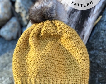 Arya Beanie PATTERN | Easy crochet pattern | beginner crochet pattern | modern crochet pattern | Beanie crochet pattern