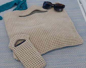 The Dunes Set Crochet pattern // Beach bag crochet pattern // phone case crochet pattern // beginner lever crochet pattern // crochet purse