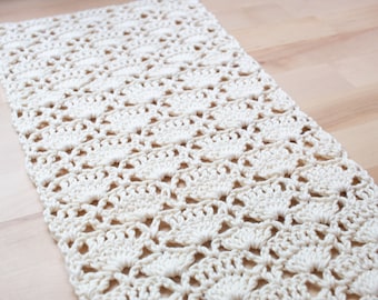 The Dove Crochet Table Runner Pattern, table runner crochet pattern, lacy crochet table runner