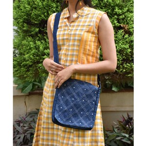 Denim sling bags online clearance