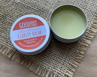 Organic Clarity Balm, Larger Size, Exams, Revision, Mental Focus, Achieve Goals, Brain Fog, Wakey Wakey, For Him, For Her, For Students