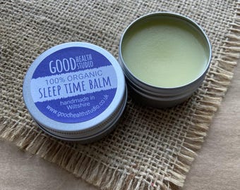Sleep Time Balm, Larger size, For Him, For Her, For Kids, Relax, Rest, Dream, 100% Organic, For Pulse Points & the Body, Free From Lavender