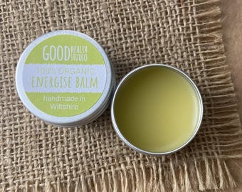 Energise Balm, Wake Up, Pulse Point & Body Balm, No Nasties, For Him, For Her, For Kids, 100% Organic Aromatherapy, Zero Waste, Recyclable