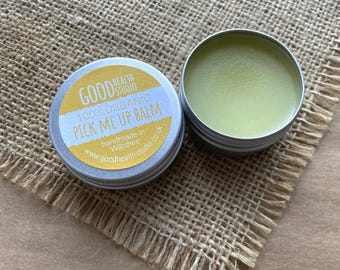 Organic Pick Me Up Balm, Larger Size, Aromatherapy, with uplifting Lime & Bergamot, Positivity, Pulse Point, For Men, For Women, For Kids