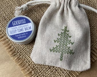 Fathers Day Gift, Sleep Time Balm in Hand Stamped Eco Gift Bag, For Him, For Dad, For Daddy, For Step Dad, Father, Foster Dad, Surrogate Dad