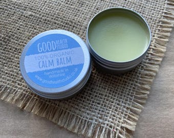 Organic Calm Balm, Larger Size, Relaxation, Calming Space, For Him, For Her, Exam Coping, Revision Kit, Eco-friendly, Aromatherapy Wellness
