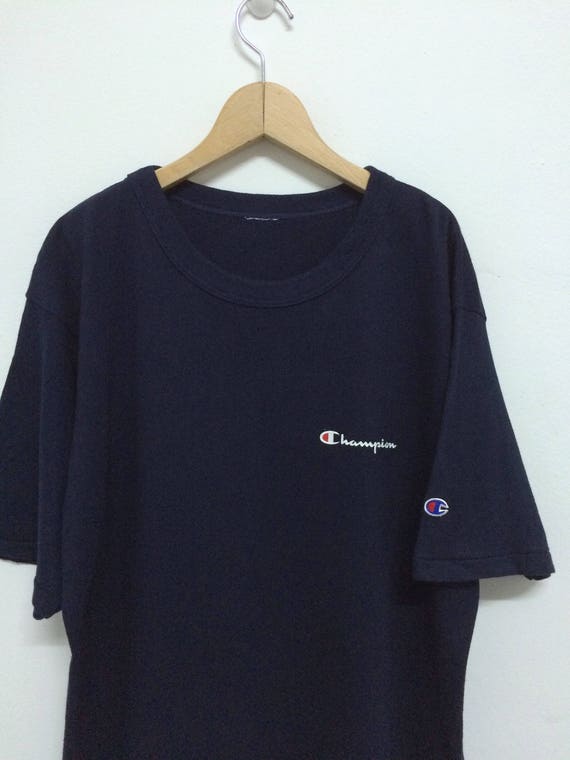 Vintage Champion Navy Blue T Shirt 