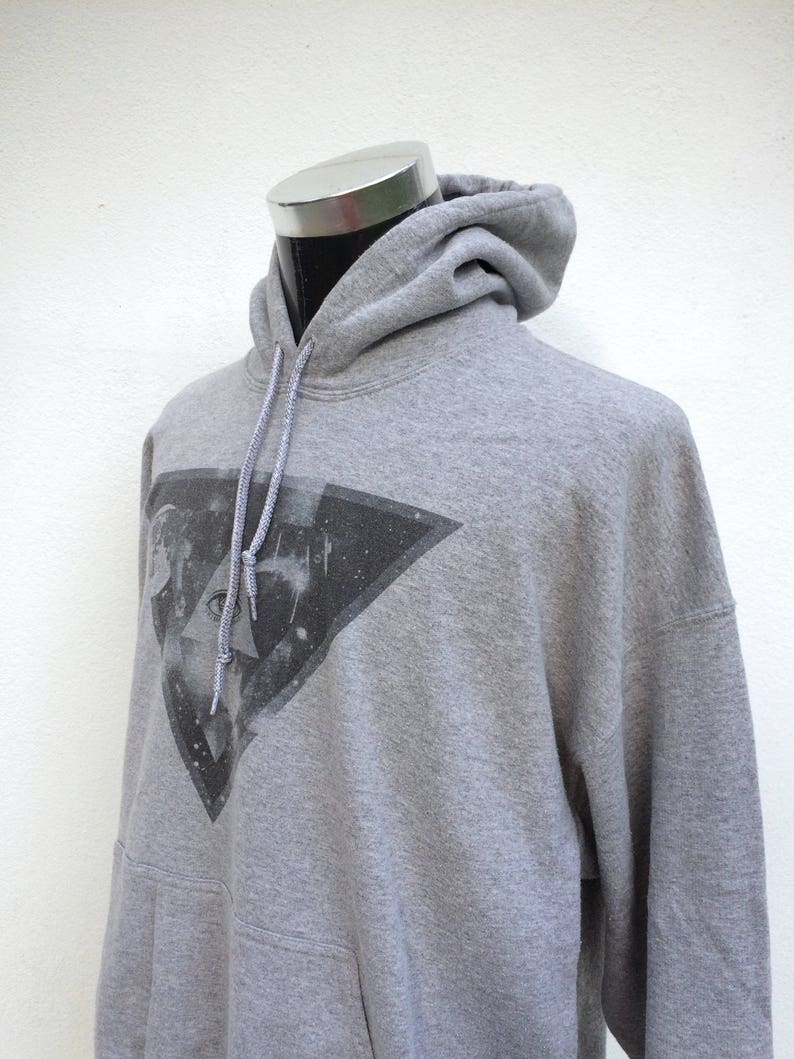 Streetwear Art Design Hoodie Sweater LARGE MENS Vintage Sweatshirt Casual Pop Art Skateboard