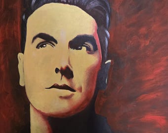 Original Morrissey - the Smiths Handpainted Framed Pop Art Canvas