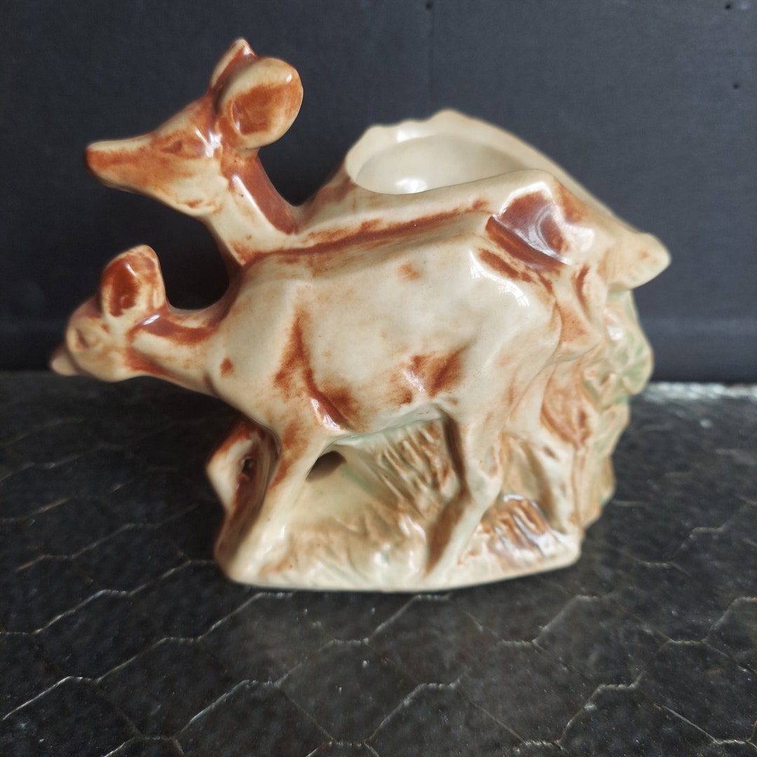 Vintage Mccoy Pottery Deer Planter Etsy