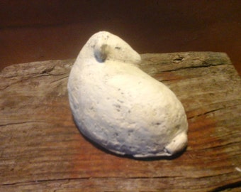 Original small Chalkware Folkart Peaceful Sheep, Handmade in Virginia by D. Ball