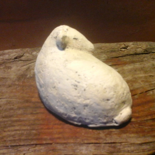 Original small Chalkware Folkart Peaceful Sheep, Handmade in Virginia by D. Ball