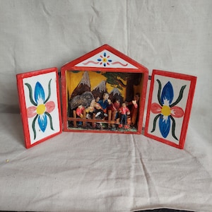 Peruvian Retablo depicting Indigenous Ceremony