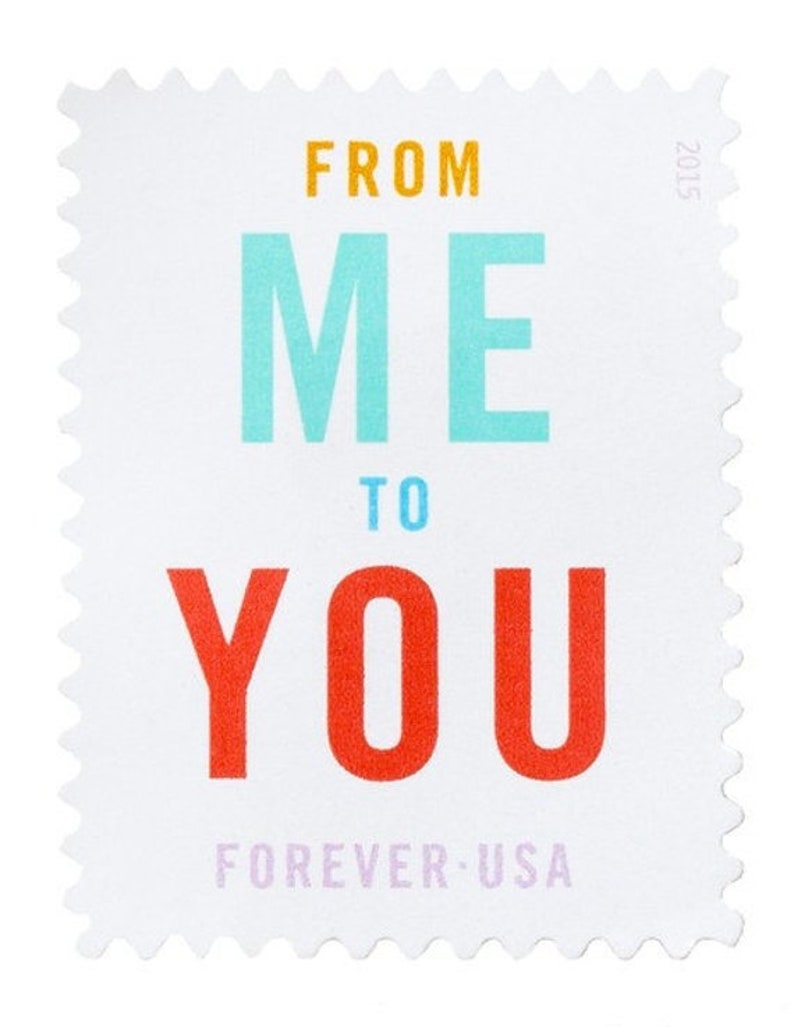 20 Forever Postage Stamps // From Me to You // Modern Typeface Etsy
