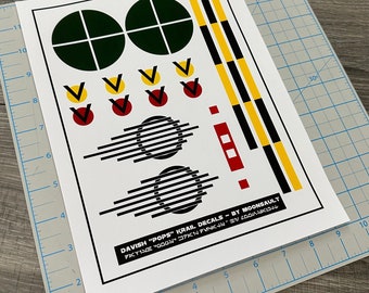 Star Wars Davish “Pops” Krail Gold 5 Y-wing Rebel Pilot Helmet Decal Set