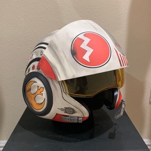 Réplica com qualidade de filme de Star Wars, capacete Jess Pava Resistance X-wing Pilot
