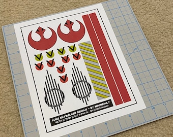 Star Wars Luke Skywalker A New Hope X-wing Rebel Pilot Helmet Decal Set