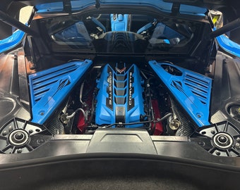 Corvette C8 Stingray insignia custom engine bay panel accents