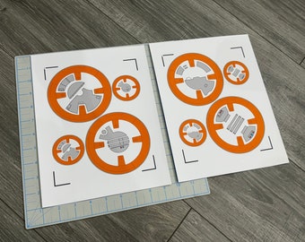 Star Wars BB-8 inspired Large decorative droid Decal Set