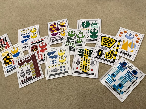 Star Wars Assorted *DISCOUNTED* Pilot Helmet Decal Sets - Etsy