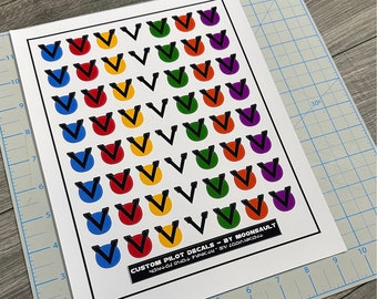 Star Wars Sheet load of Kills X-wing Rebel Pilot Helmet Decal Set