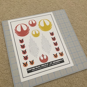 Star Wars Rogue One U-wing Rebel Pilot Helmet Decal Set