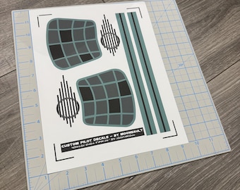 Star Wars Jaldine Gerams Blue Three Rogue One X-wing Rebel Pilot Helmet Decal Set