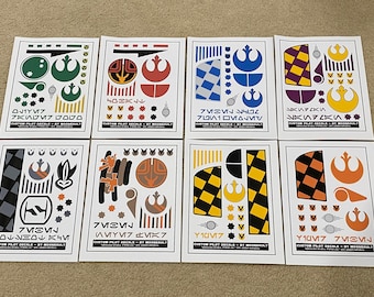 Star Wars TFA X-wing Resistance Pilot Helmet Custom Design Decal Sets