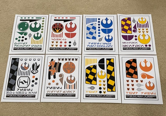 x wing helmet decals