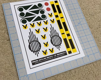 Star Wars Wedge Antilles X-wing Rebel Pilot Helmet Decal Set