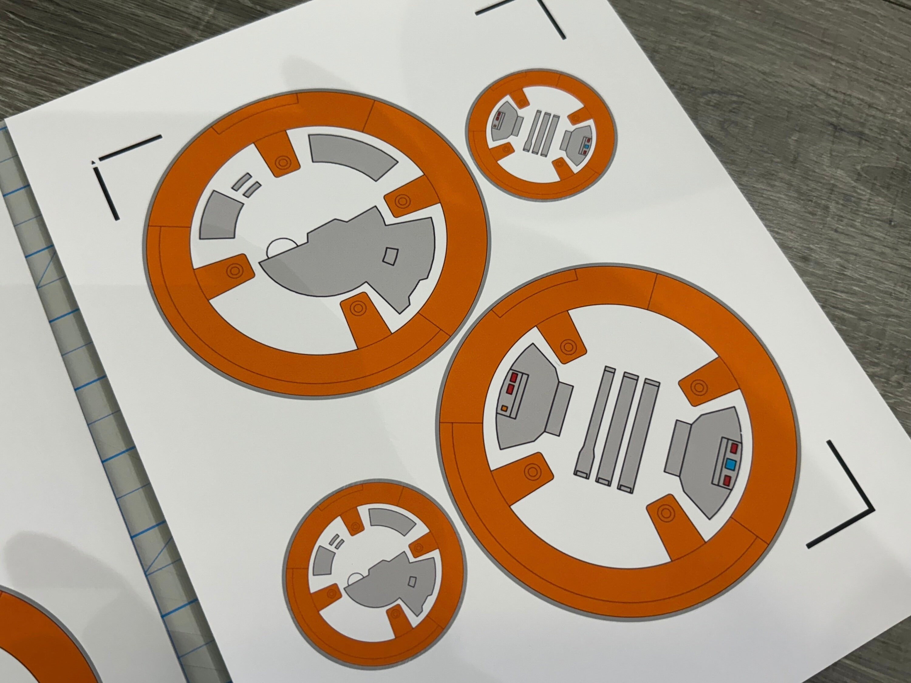 Star Wars BB-8 Inspired Large Decorative Droid Decal Set - Etsy