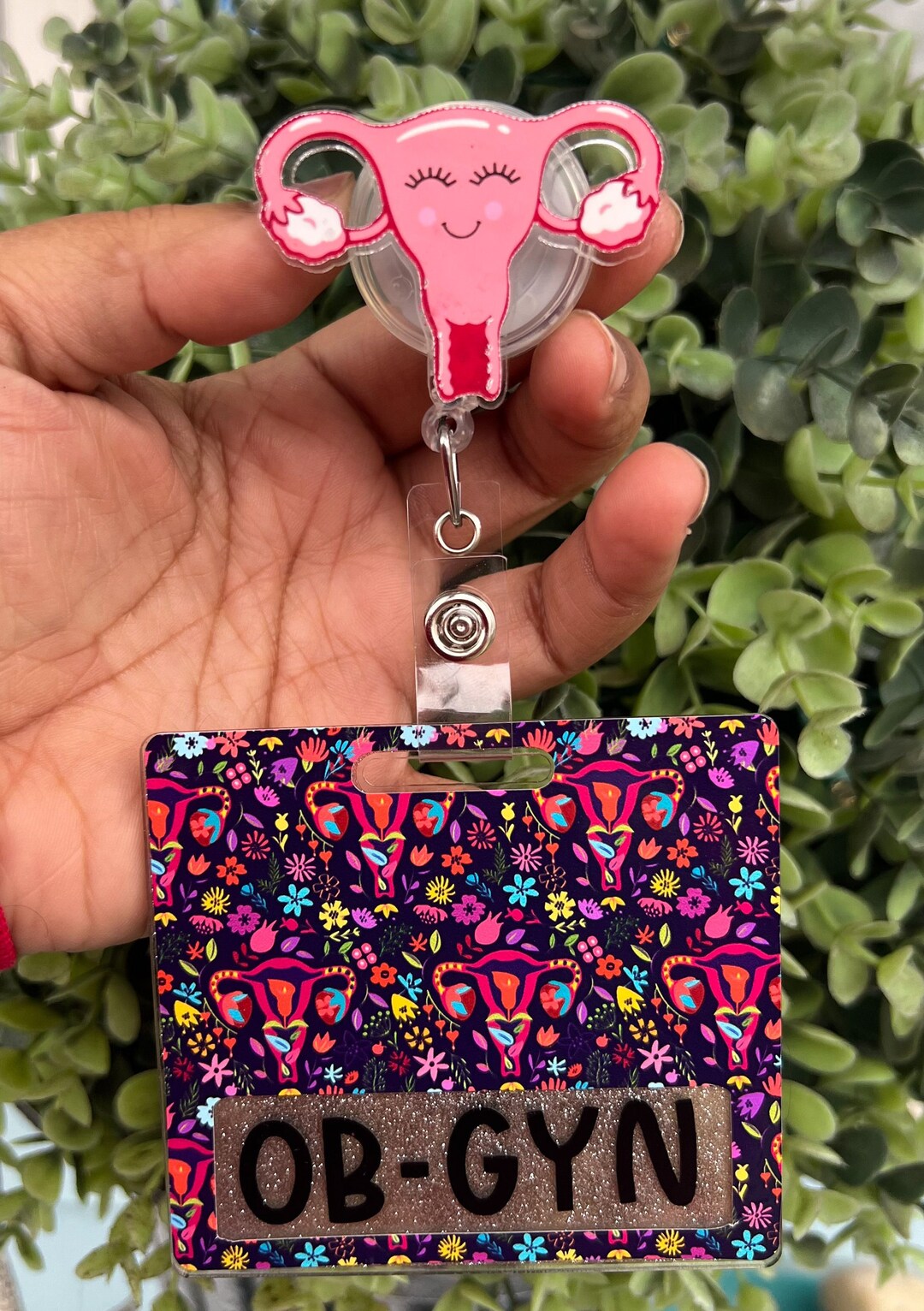 Uterus Badge Buddy Set OBGYN Badge Holder Medical Badge - Etsy
