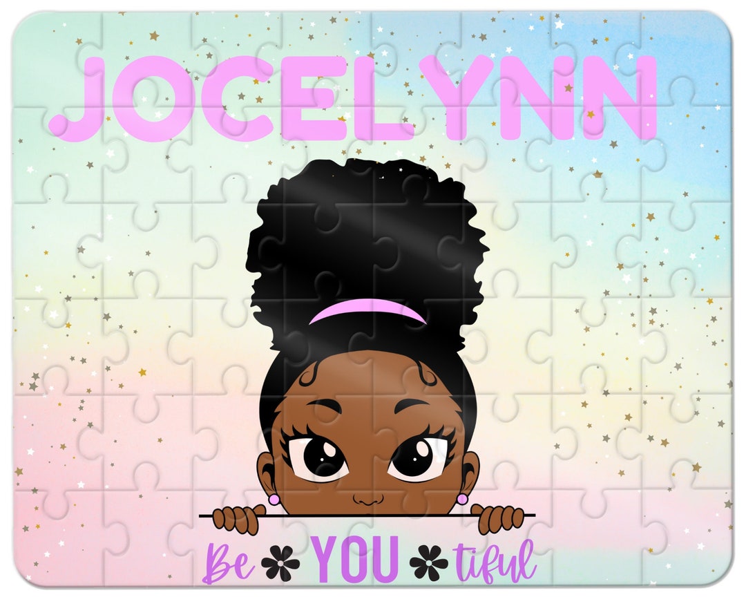 Personalized puzzles for kids african american girl etsy