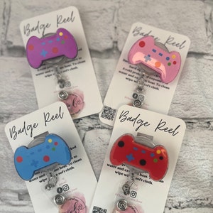 Custom Game Controller Badge Reel, Badge Reels for Gamers, Girl Gamer, Fun  Badge Reel, ID Holder, Coworker Gift, Pink 