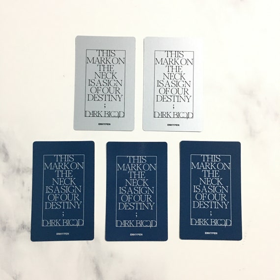 OFFICIAL ENHYPEN Dark Blood Weverse Ver Concept Photocards - Etsy