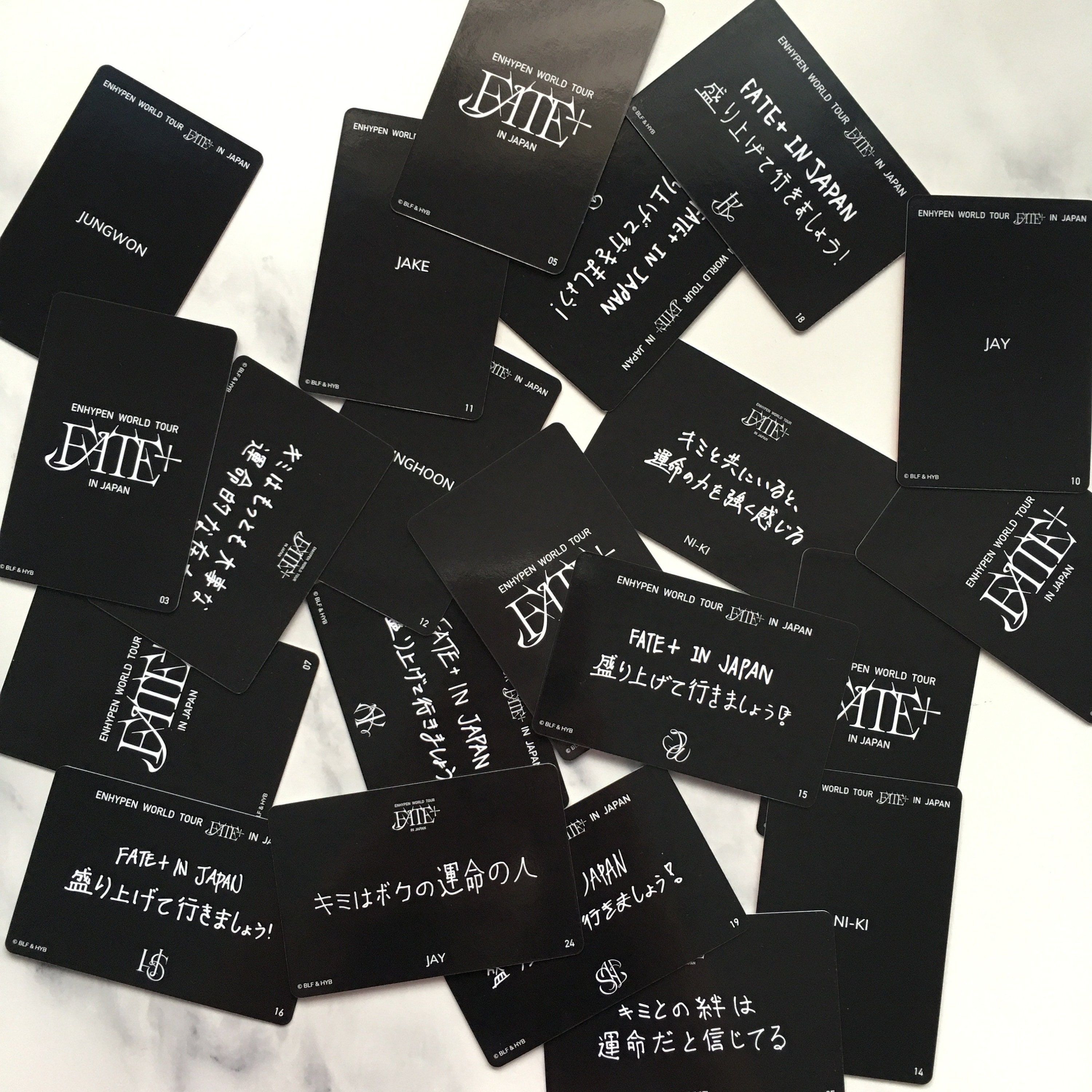 OFFICIAL ENHYPEN Fate Plus Tour in Japan Trading Cards OFFICIAL ENHYPEN Fate Plus Tour in Japan Trading Cards