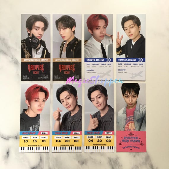 OFFICIAL ENHYPEN World Ticket Photocards - Etsy