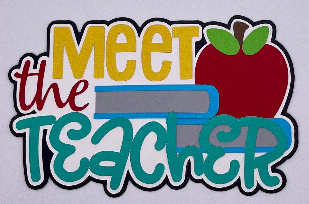 School Meet the Teacher Title Handmade Paper Piecing Scrapbook