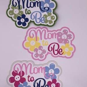 Pregnancy - Mom to Be Title - Handmade Paper Piecing Scrapbook Embellishment Die Cuts - FREE SHIPPING
