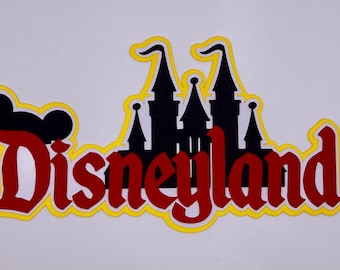 Disneyland Title - Handmade Paper Piecing Scrapbook Embellishment Die Cuts - FREE SHIPPING