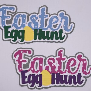 Easter - Easter Egg Hunt - Handmade Paper Piecing Scrapbook Embellishment Die Cuts - FREE SHIPPING